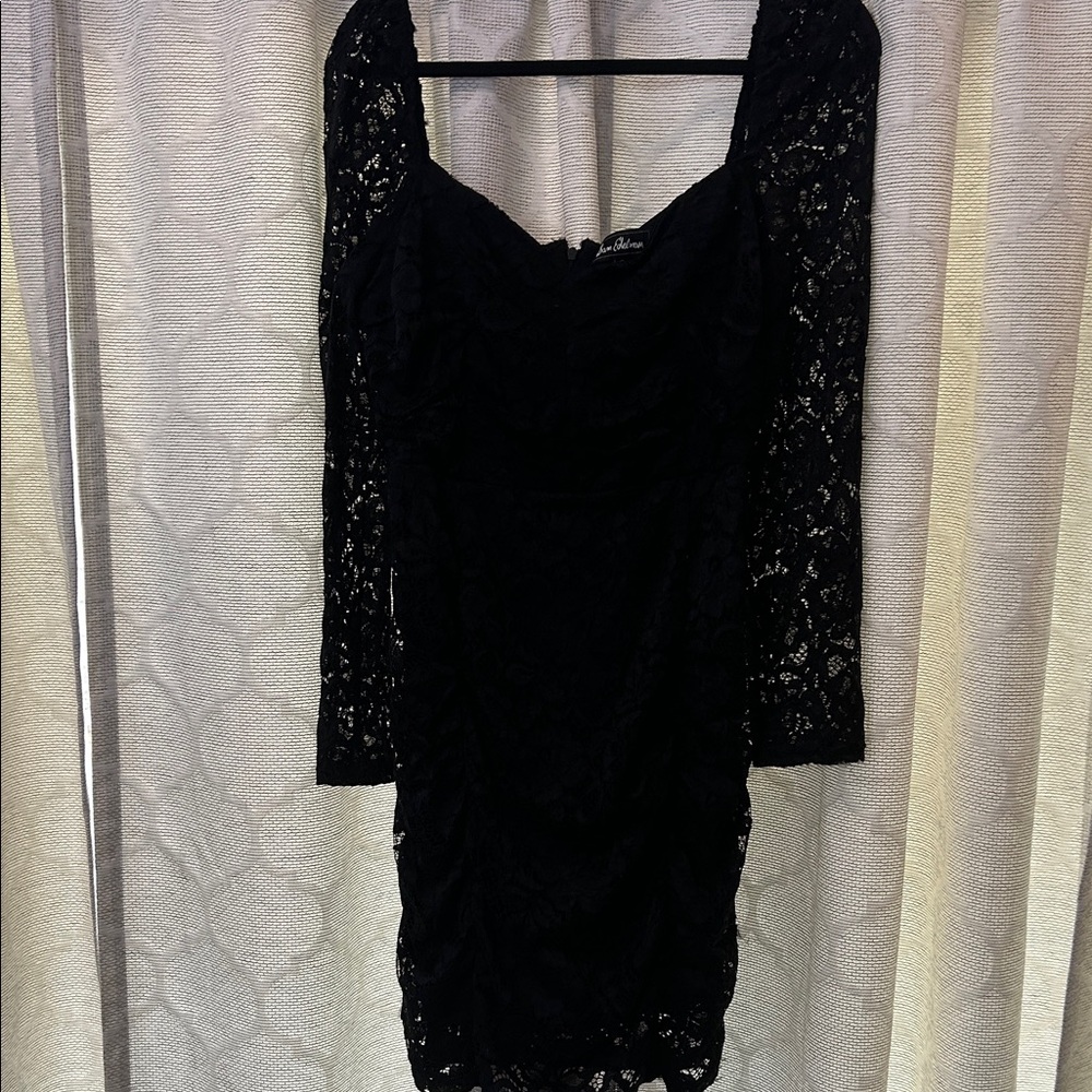 Sam Edelman Black Lace Long Sleeve Dress